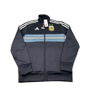 Adidas Argentina AFA Soccer Full Zip Black Track Jacket Sz Youth XL NWT